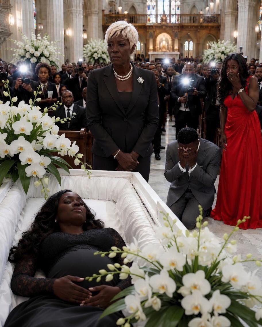 My pregnant daughter was in a coffin—and her husband showed up like it was a celebration. He walked in laughing with his mistress on his arm…