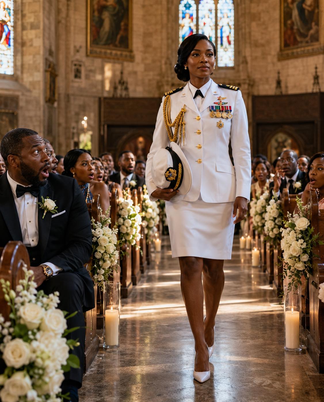 They destroyed her four wedding dresses hours before the wedding out of pure envy, but she arrived at the altar wearing something that made her own bl00d tremble with shame.