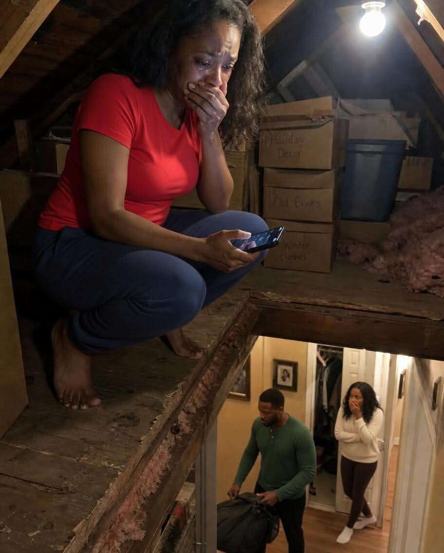 My sister called me at midnight and whispered, “Turn off every light. Go to the attic. Don’t tell your husband.” I thought she was losing her mind — until I looked through the floorboards….
