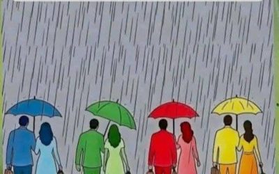 Which Couple Is the Happiest? A Simple Rainy-Day Puzzle That’s Sparking Debate Online Social media loves a good brain teaser, especially when it seems simple at first glance but reveals deeper meaning the longer you look at it.  One image currently generating thousands of comments asks a straightforward question:  “Which couple is the happiest?”  The illustration shows four couples walking together in the rain, each holding an umbrella. At first glance, they all appear similar. But people quickly notice subtle differences in their body language, posture, and how they interact with each other.  And that’s where the debate begins.  Couple #1: The Practical Partners The blue couple appears comfortable and relaxed.  Both individuals seem focused on getting through the rain together while carrying shopping bags. Their umbrella covers both of them reasonably well, suggesting teamwork and mutual consideration.  Some viewers believe this couple represents a healthy, balanced relationship built on everyday partnership rather than grand displays of affection.