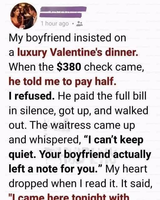 A Valentine’s Dinner That Revealed Everything: When a Test Destroyed Seven Years Together