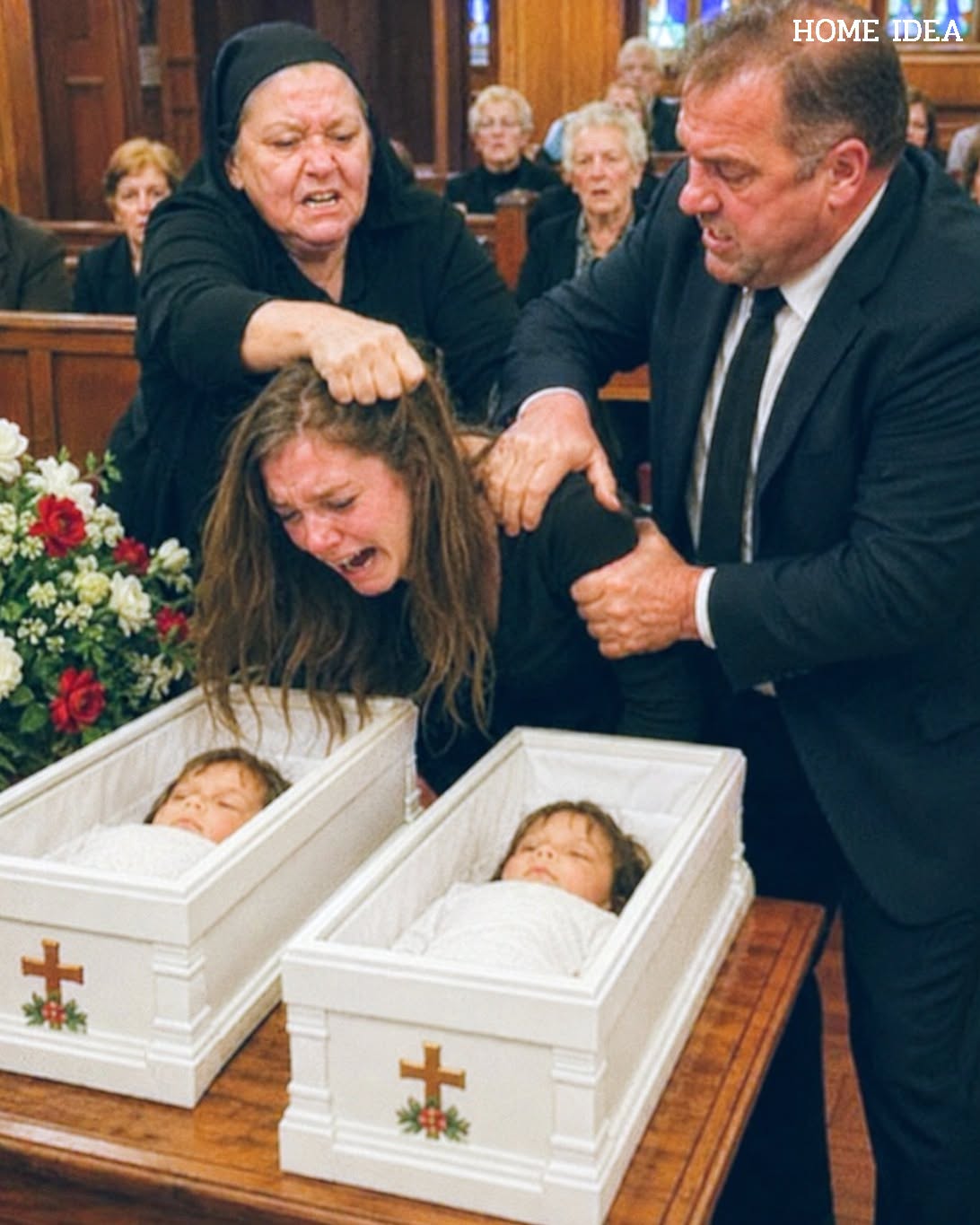 My four-year-old daughter, Emma, ​​remained motionless. Then she ran toward the pastor, shouting something that caused absolute silence.
